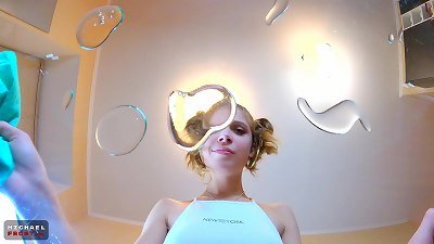 Step sister Get Glued and Asks To **** Her