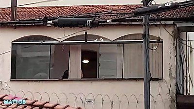 Transei com minha amiga na varanda de casa e ficamos pelada professional pessoal da rua