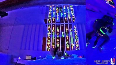 Neon Rave princess Anne Bonny Takes rock hard Glowing boner