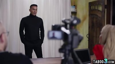 Bisex latino smashing the director and a milf Pristine edge on audition sofa