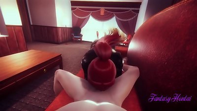 Ao No Exorcist hentai - point of view Shura Kirigakure Blobjob & fucked - hentai porn flick