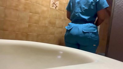 proficient NURSE peeing IN THE douche OF doc GUZMAN'S OFFICE