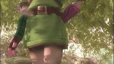 The legend of the nude Zelda - A attach to the rump