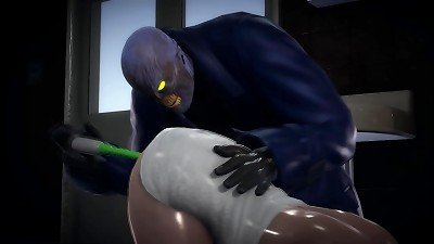 Jill Valentine dumps when Nemezis puts a vibrator up her arse - Resident Evil porno