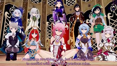 Genshin Impact: Archons Competition - Anniversary Edition. (Shogun Raiden, Nahida, Furina, Noelle, Ganyu, Yae Miko, Nilou, Lynette)