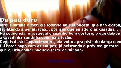 While her husband drinks with friends, the married holy gives a "lost" to taste Ton of the Beach at the party in farm