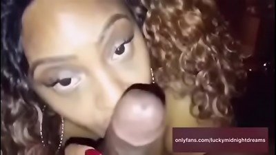 No Teeth Having booty whore deepthroating black man meat At My jizzes Condo In Houston