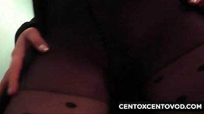 Threesome in pantyhose by Alex Magni with Roxana Ardi and Layla