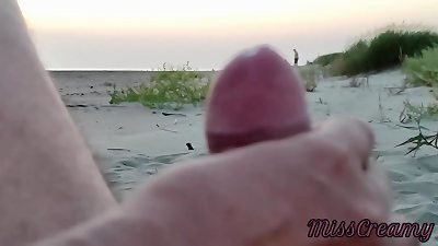French teacher amateur handjob on public beach with popshot extreme fuck-a-thon in front of strangers - MissCreamy