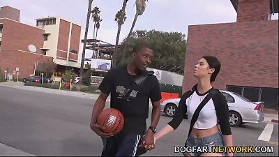 Brooklyn Rose smashes A black guy In Front Of Her Step daddy