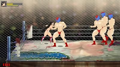 cute lady has romp with monster guy in porn game