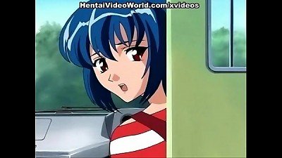 rough anime fuck with red-haired from behind