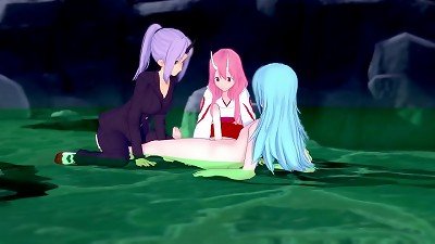 Shuna and Shion ambush Rimuru in the steamy springs | The time i got reincarnated as a slime Parody