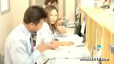 warm asian Office lady romped