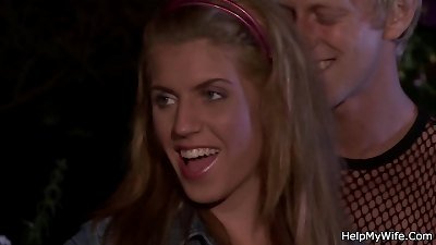 cub drilling teen wifey while aged cuckold sees