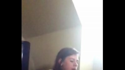 On Her 18th birthday She wanks giant beef whistle and gulps