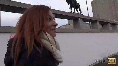 HUNT4K. teenage ginger tells the price of her beaver and stranger agrees