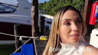 Crazy teddy licking my pussy infront of the mexican sailors???  Watch it on bolivianamimi.tv