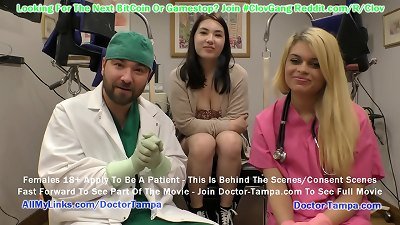 $CLOV - Mina Moon Gets Required Tampa University Entrance Physical By Doctor Tampa & Destiny Cruz At GirlsGoneGyno.com