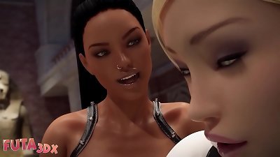 Futa3dX - giant Dicked sizzling Futa babes ravaging firm In Museum